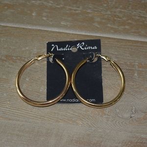 Nadia Rima Gold Hoop Earrings - NWOT